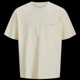 JACK & JONES JORHYDRA photo tee crew neck in antique white - Image 3
