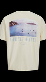 JACK & JONES JORHYDRA photo tee crew neck in antique white - Image 4