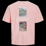 JACK & JONES JORHYDRA photo tee crew neck in tickled pink - Image 4