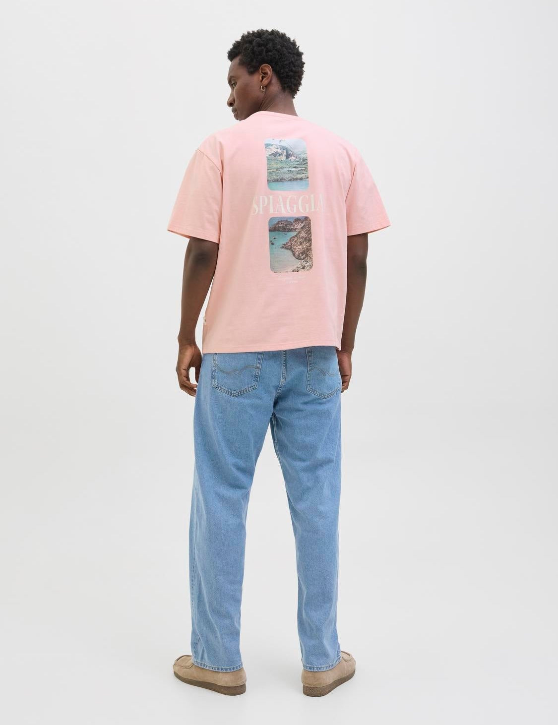 JACK & JONES JORHYDRA photo tee crew neck in tickled pink - Image 2