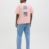 JACK & JONES JORHYDRA photo tee crew neck in tickled pink - Image 2