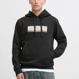 JACK & JONES JORINWOOD block branding sweat hood - black