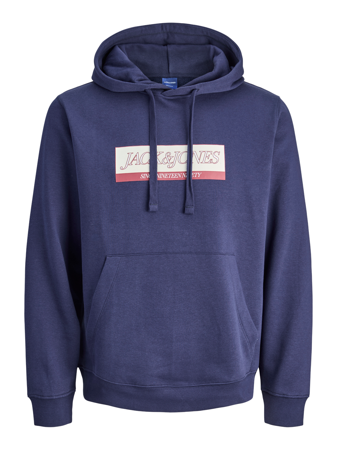 JACK & JONES JORINWOOD block branding sweat hood - ocean cavern