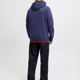 JACK & JONES JORINWOOD block branding sweat hood - ocean cavern