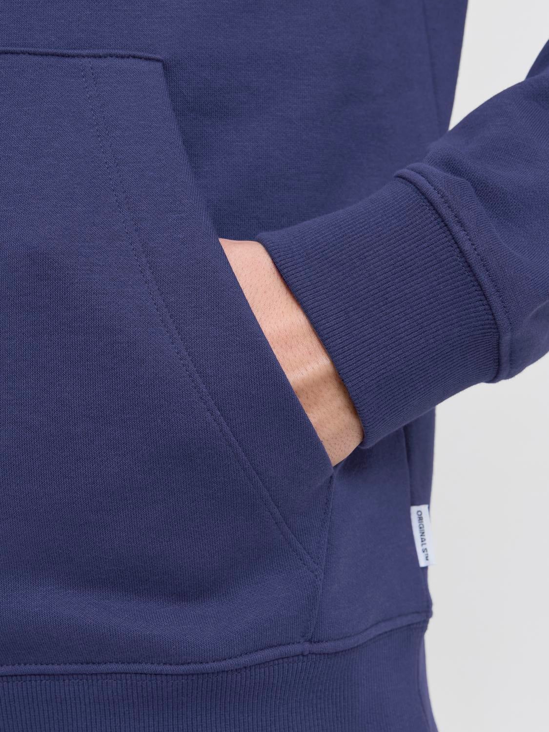 JACK & JONES JORINWOOD block branding sweat hood - ocean cavern