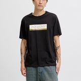 JACK & JONES JORINWOOD block branding tee in black - Image 1