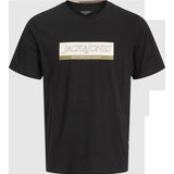 JACK & JONES JORINWOOD block branding tee in black - Image 3
