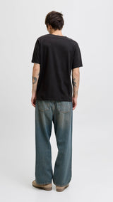 JACK & JONES JORINWOOD block branding tee in black - Image 2