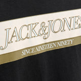 JACK & JONES JORINWOOD block branding tee in black - Image 5