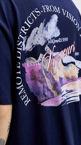 JACK & JONES JORINWOOD photo tee crew neck - ocean cavern