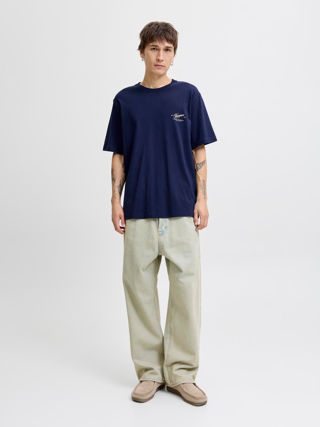 JACK & JONES JORINWOOD photo tee crew neck - ocean cavern
