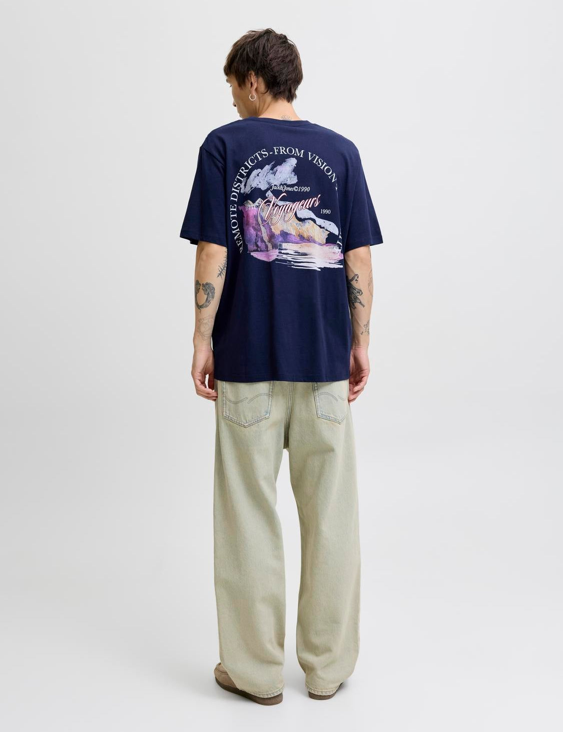 JACK & JONES JORINWOOD photo tee crew neck - ocean cavern