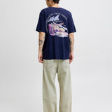 JACK & JONES JORINWOOD photo tee crew neck - ocean cavern