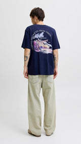 JACK & JONES JORINWOOD photo tee crew neck - ocean cavern