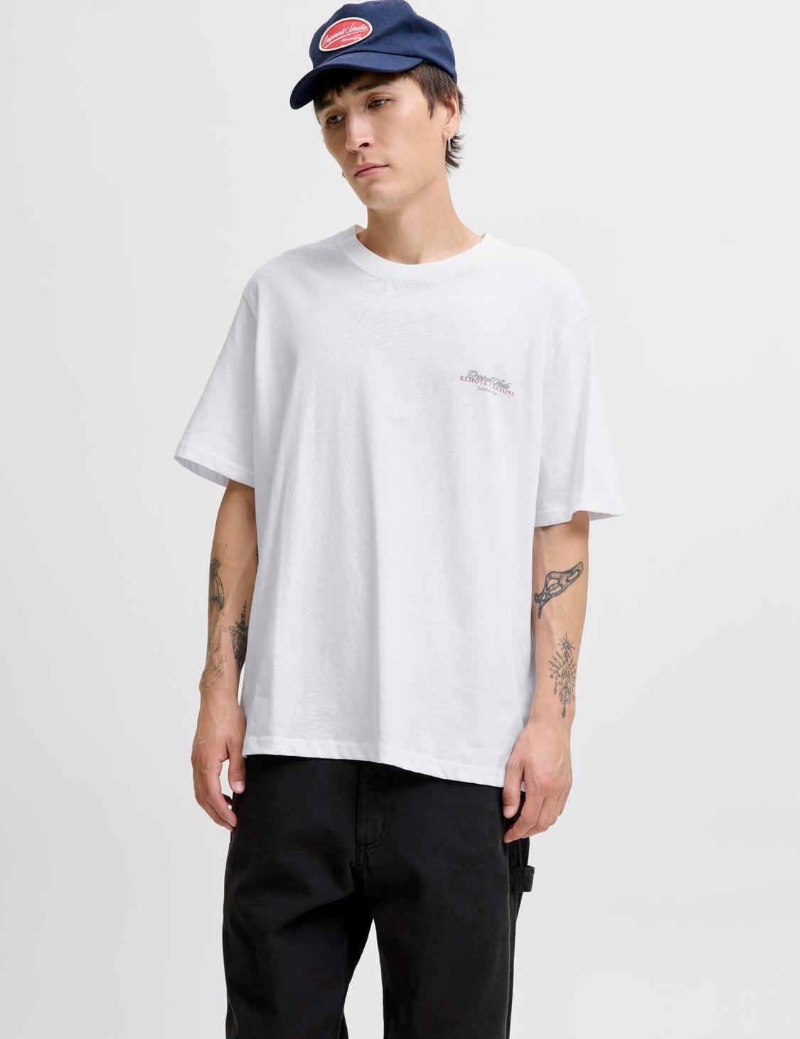 JACK & JONES JORINWOOD photo tee crew neck - bright white