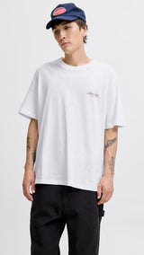 JACK & JONES JORINWOOD photo tee crew neck - bright white