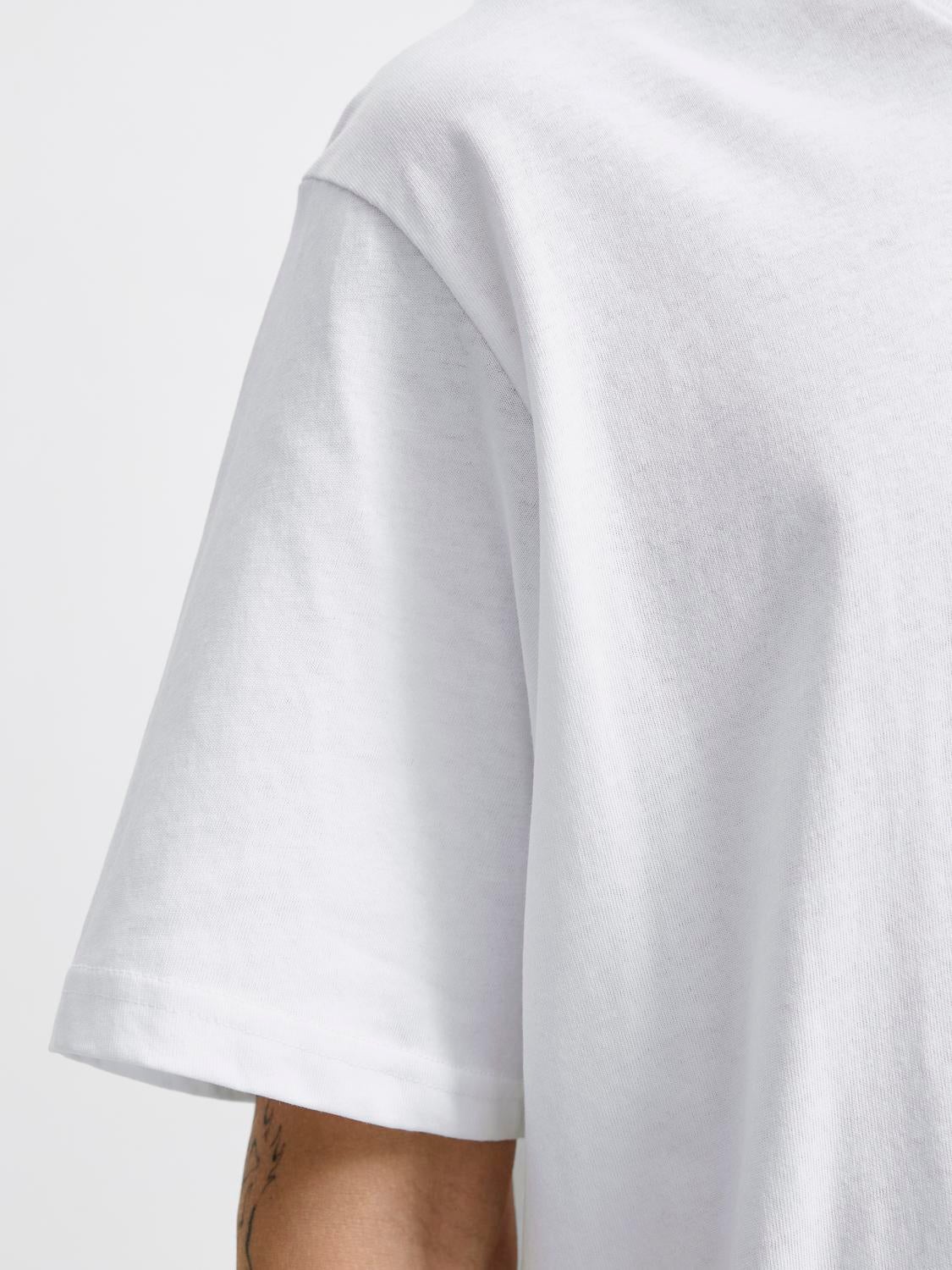 JACK & JONES JORINWOOD photo tee crew neck - bright white
