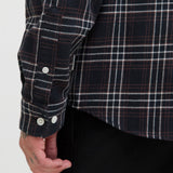 JACK & JONES JORJOSHUA flannel check shirt - pirate black