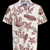JACK & JONES JORLUKE crinkle aop shirt in cloud dancer - Image 3