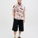 JACK & JONES JORLUKE crinkle aop shirt in cloud dancer - Image 4
