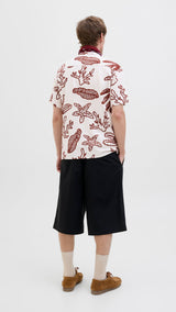 JACK & JONES JORLUKE crinkle aop shirt in cloud dancer - Image 2