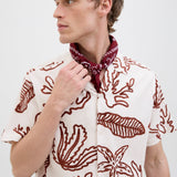JACK & JONES JORLUKE crinkle aop shirt in cloud dancer - Image 7