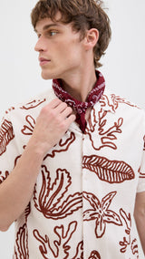 JACK & JONES JORLUKE crinkle aop shirt in cloud dancer - Image 7