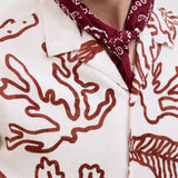 JACK & JONES JORLUKE crinkle aop shirt in cloud dancer - Image 6