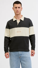 JACK & JONES JORNORREBRO blocking sweat polo - ocean cavern