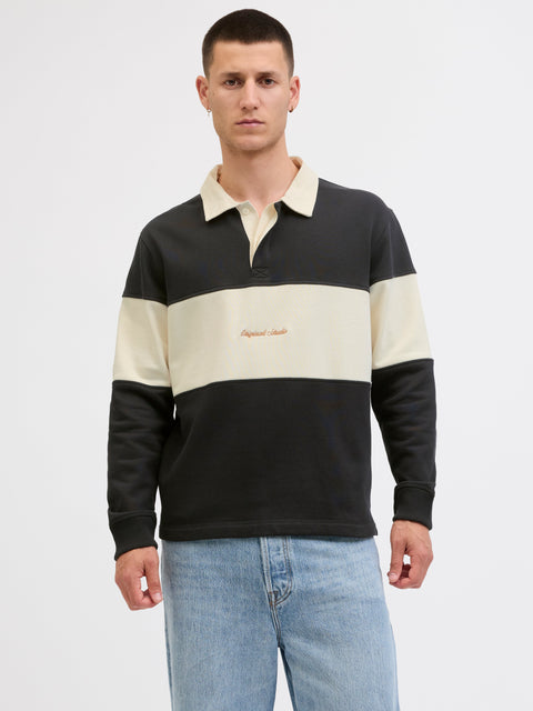 JACK & JONES JORNORREBRO blocking sweat polo in ocean cavern