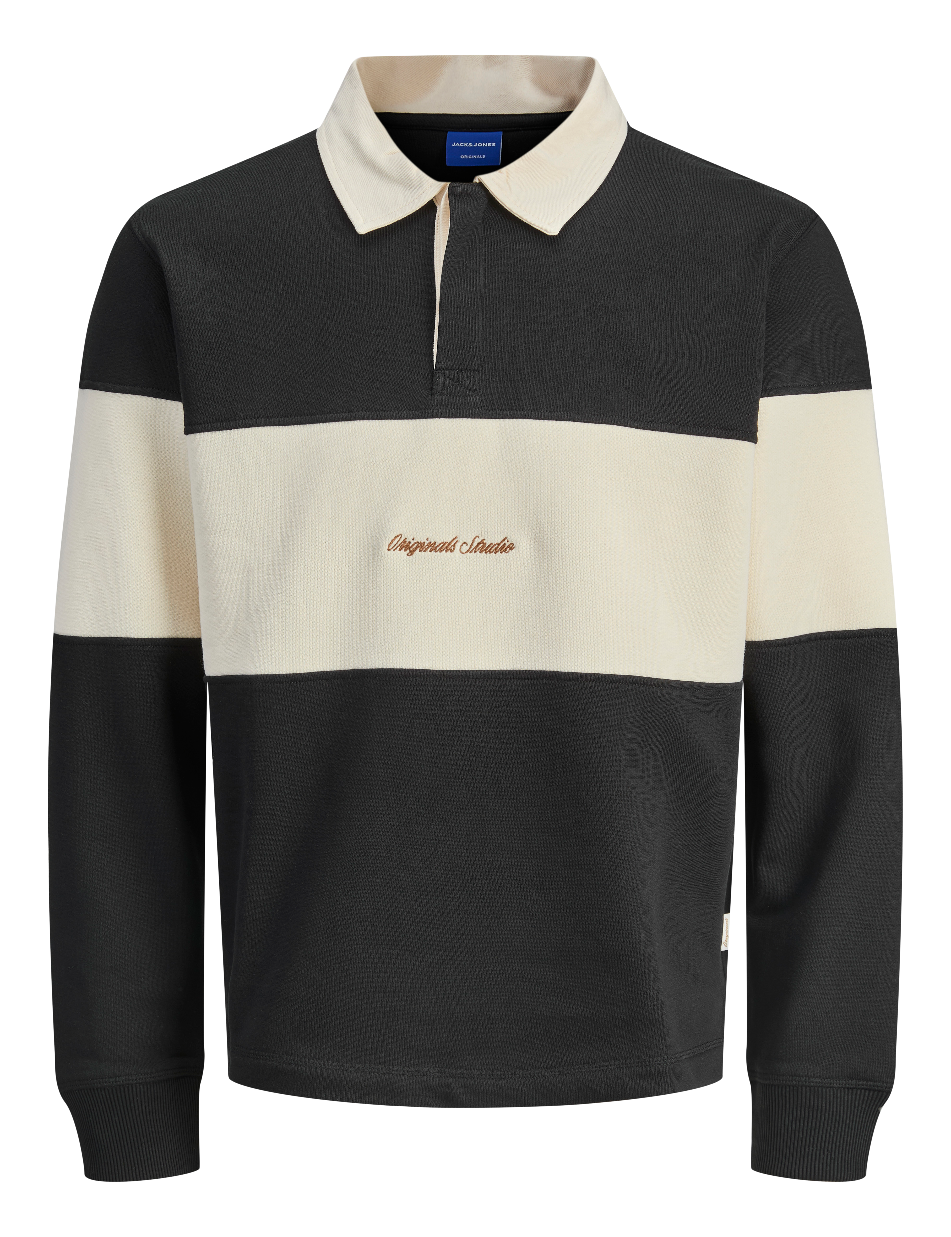 JACK & JONES JORNORREBRO blocking sweat polo - black