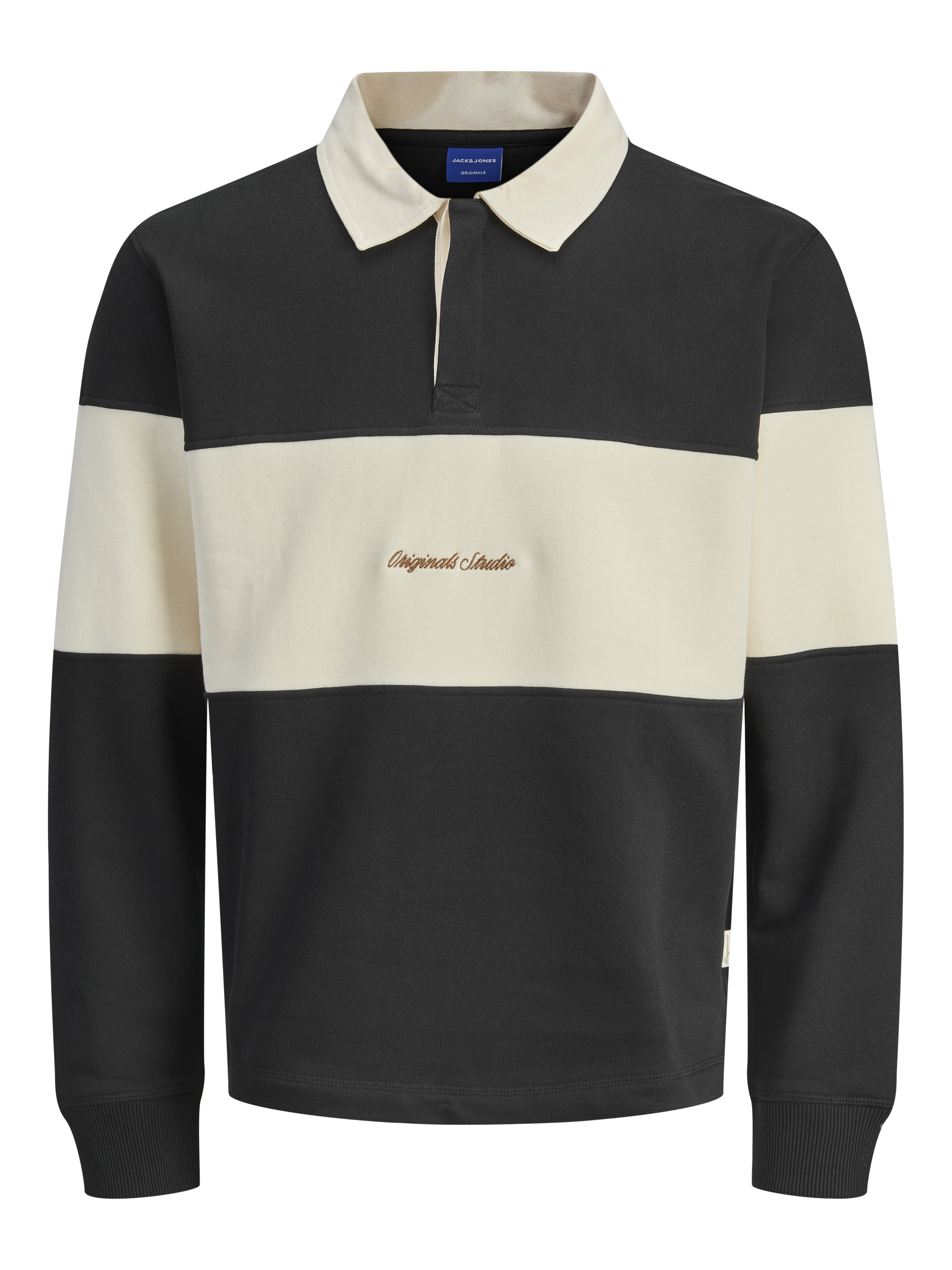 JACK & JONES JORNORREBRO blocking sweat polo - black