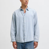 JACK & JONES JORNORREBRO denim shirt in light blue denim - Image 1