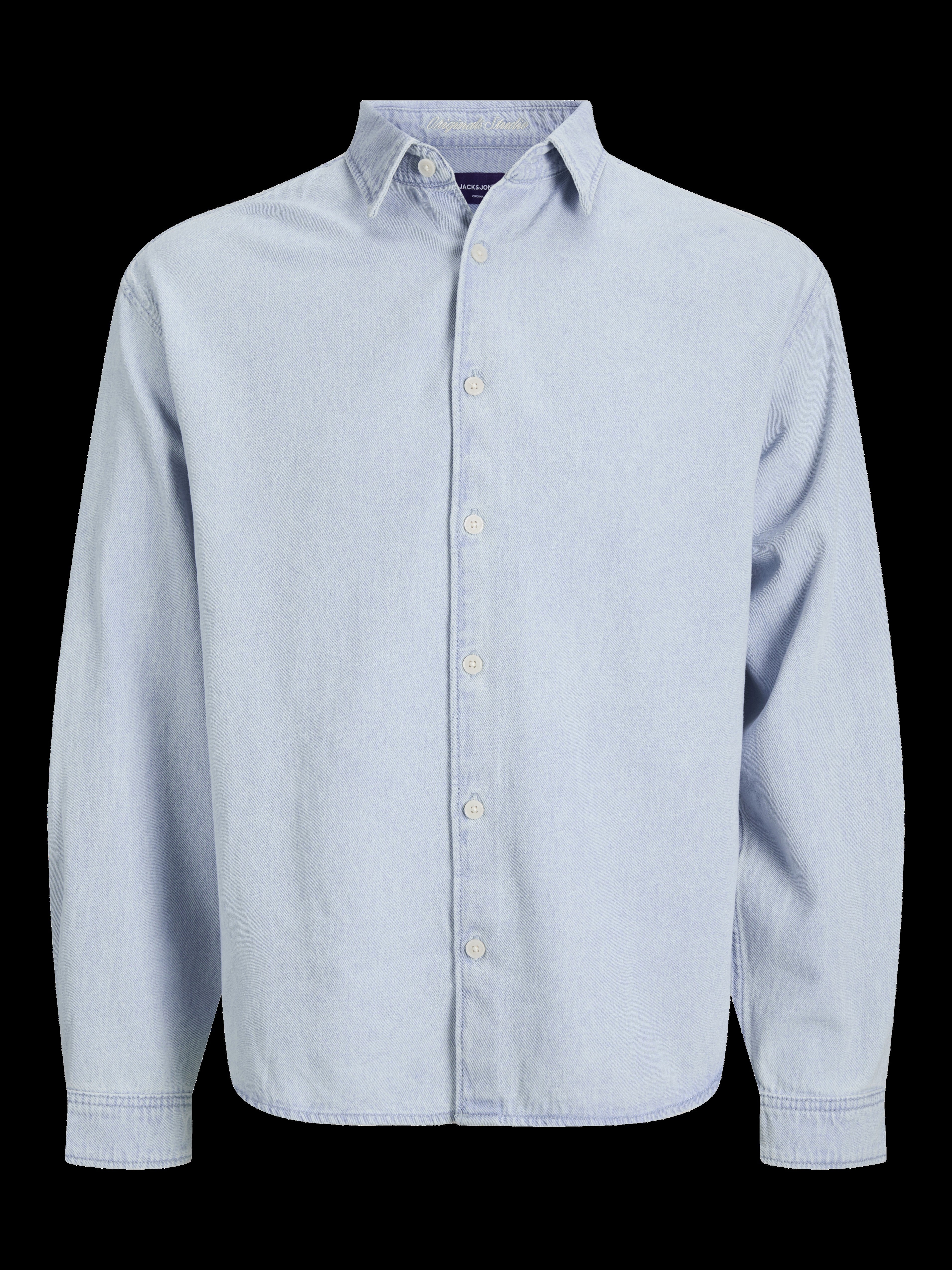 JACK & JONES JORNORREBRO denim shirt in light blue denim - Image 3
