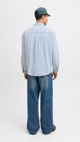 JACK & JONES JORNORREBRO denim shirt in light blue denim - Image 2