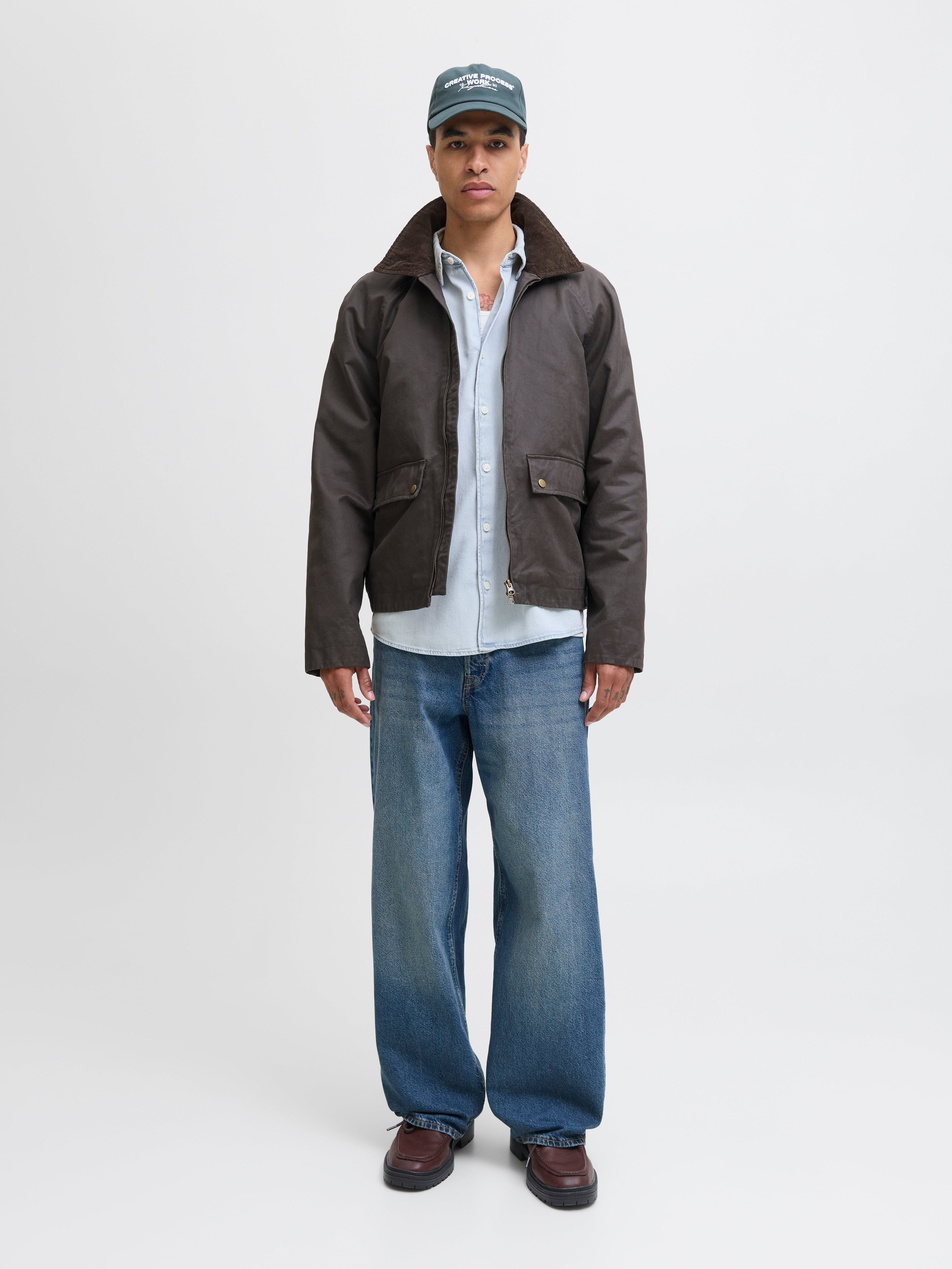 JACK & JONES JORNORREBRO denim shirt in light blue denim - Image 4