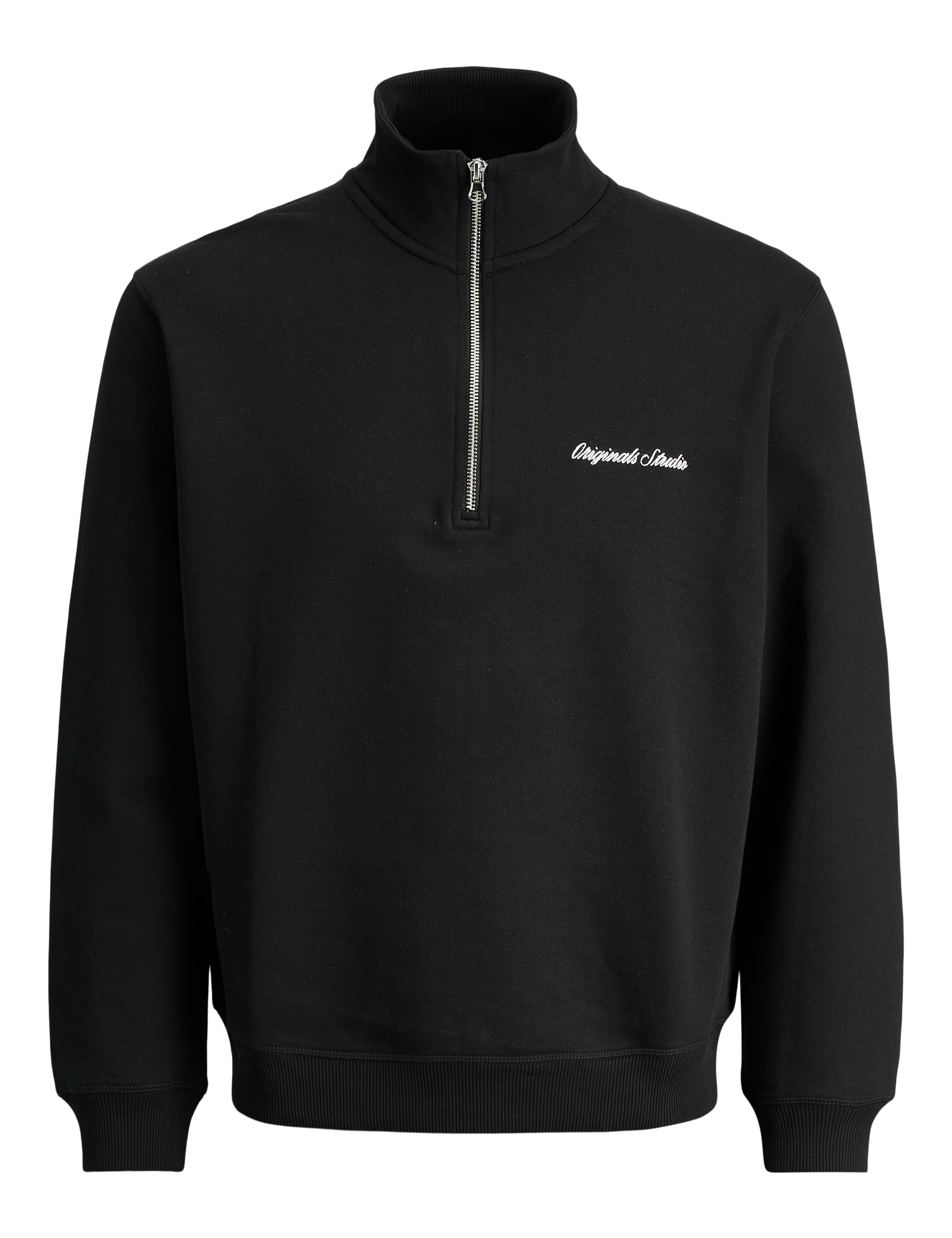 JACK & JONES JORNORREBRO emb sweat high neck - black