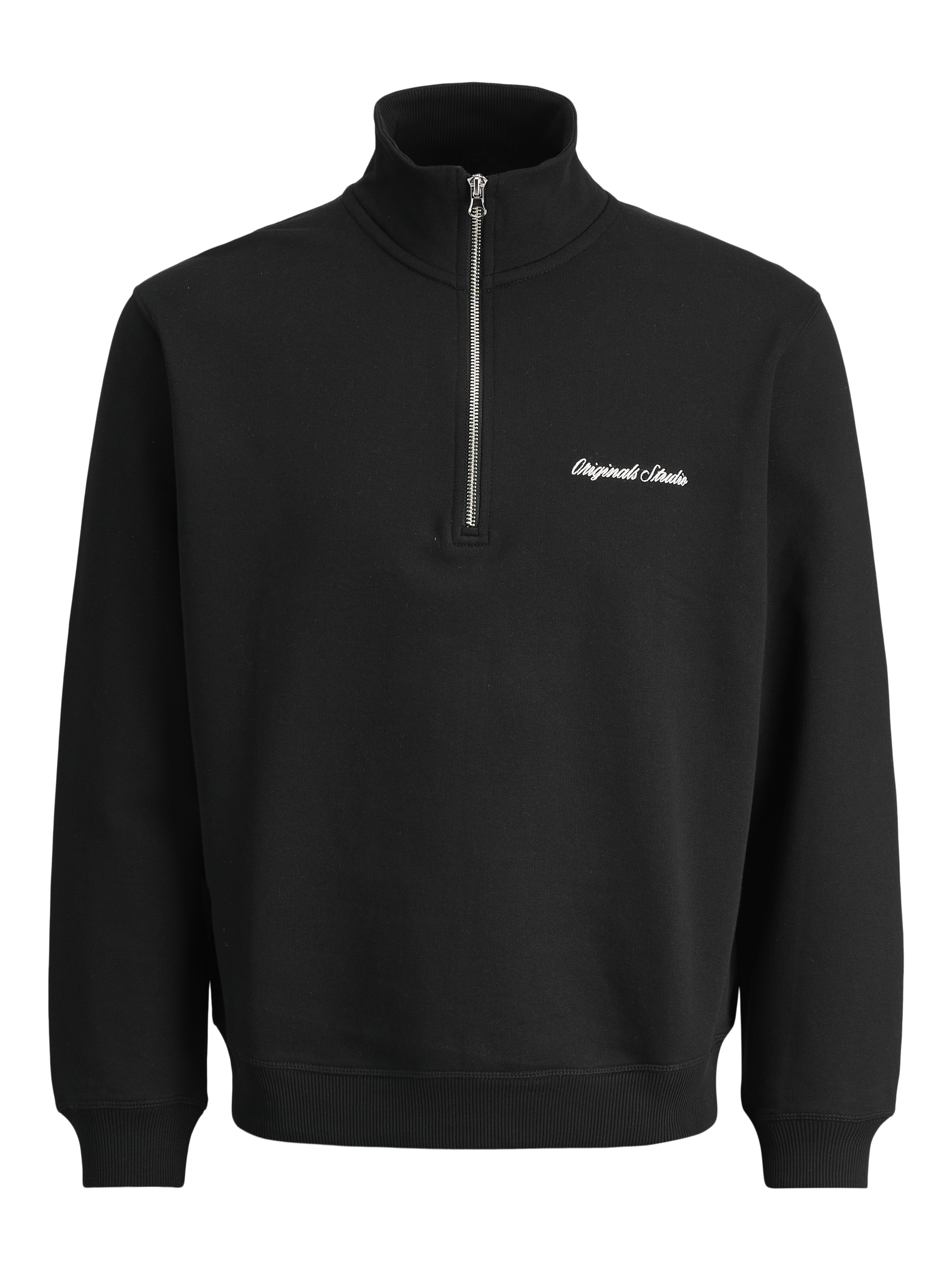 JACK & JONES JORNORREBRO emb sweat high neck - black