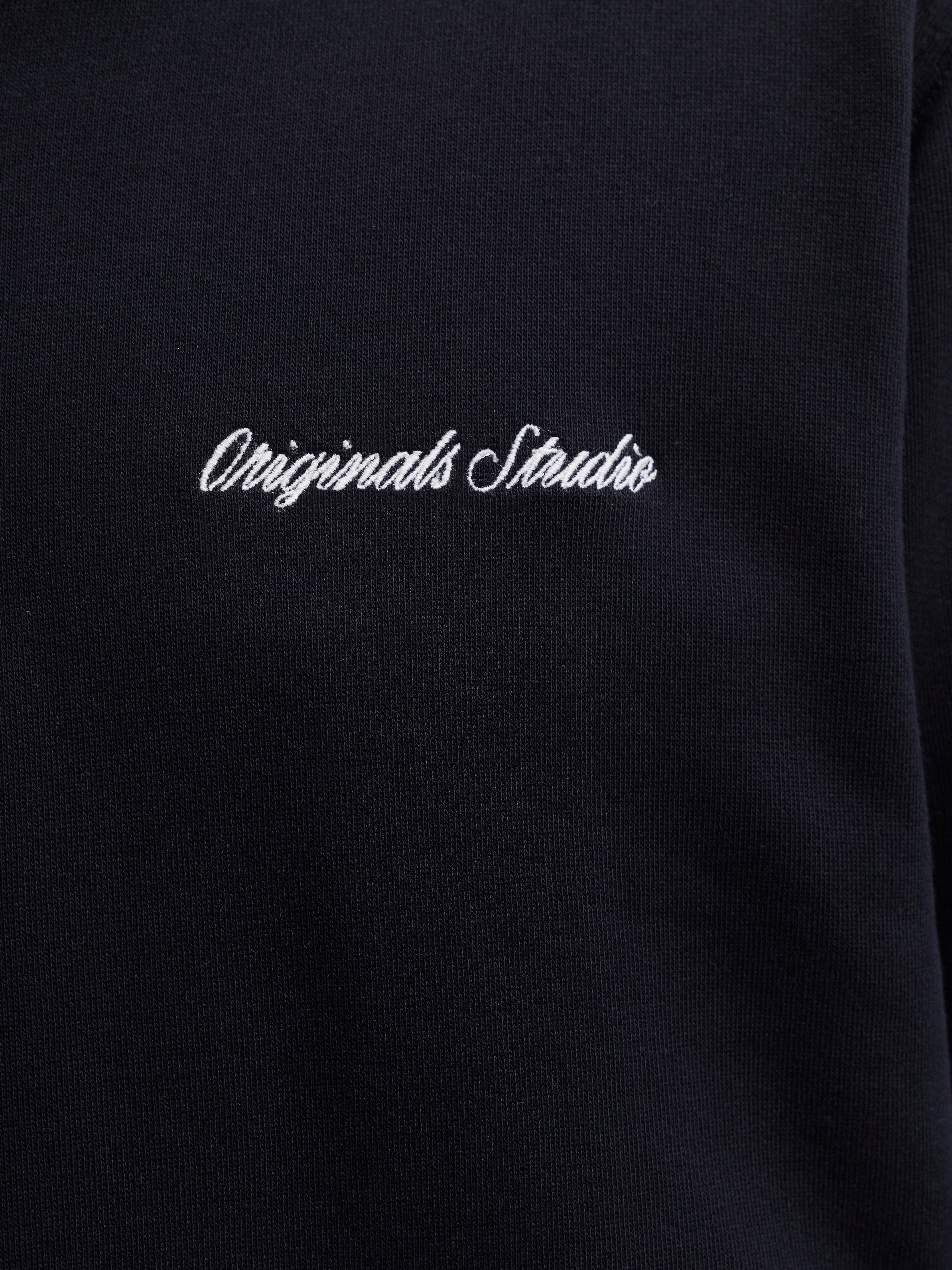 JACK & JONES JORNORREBRO emb sweat high neck - black