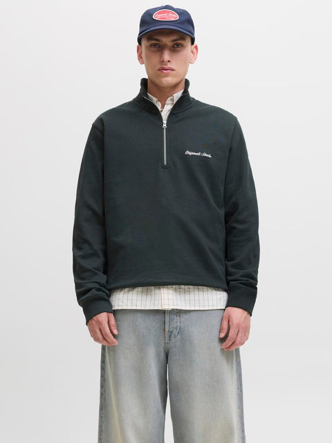 JACK & JONES JORNORREBRO emb sweat high neck in forest river