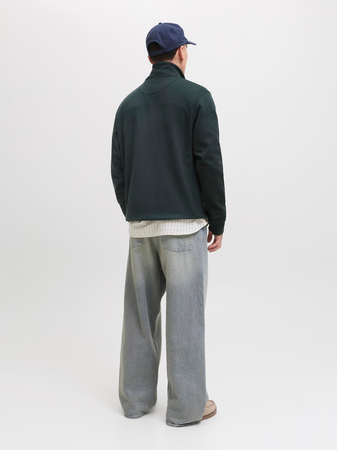JACK & JONES JORNORREBRO emb sweat high neck - forest river