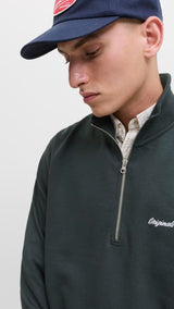 JACK & JONES JORNORREBRO emb sweat high neck - forest river