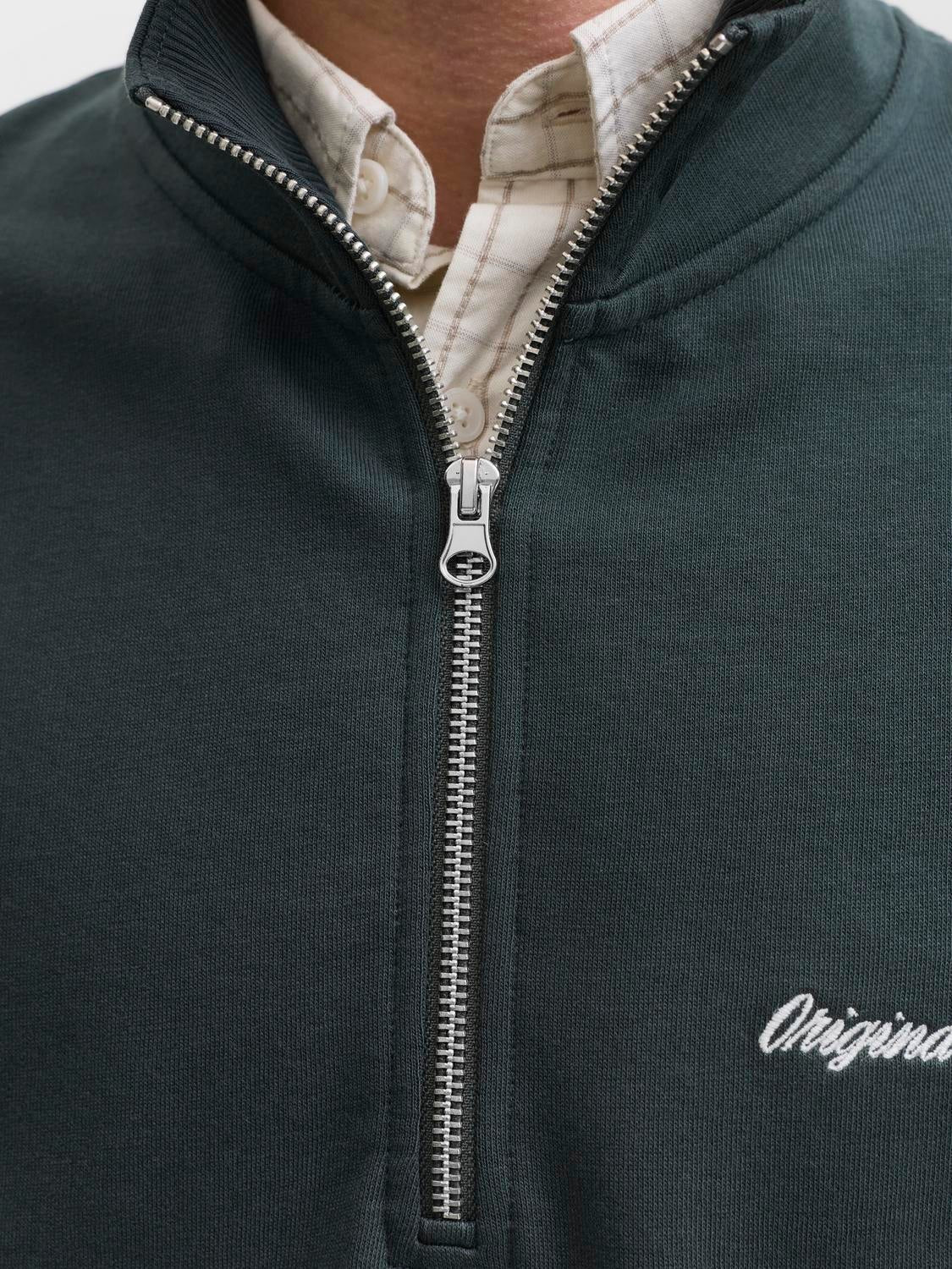 JACK & JONES JORNORREBRO emb sweat high neck - forest river
