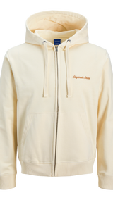JACK & JONES JORNORREBRO emb sweat zip hood - ocean cavern