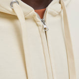 JACK & JONES JORNORREBRO emb sweat zip hood - black