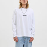 JACK & JONES JORNORREBRO emb tee crew neck in bright white - Image 1