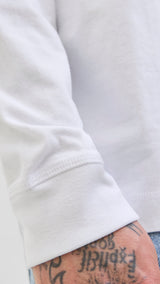 JACK & JONES JORNORREBRO emb tee crew neck in bright white - Image 4