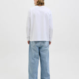 JACK & JONES JORNORREBRO emb tee crew neck in bright white - Image 2
