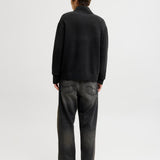JACK & JONES JORNORREBRO knit half zip - black