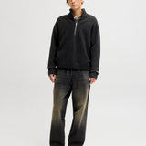 JACK & JONES JORNORREBRO knit half zip - black